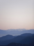 View of Vancouver Island Mountains and the Olympic Range at Sunset