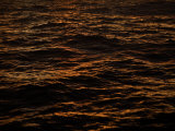 Sunset over the Pacific Ocean Between Chuuk and Pohnpei Islands