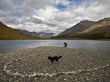 Buy Stone Circle Laid on a Gravel Bar Along the Shores of Tetsa Lake at AllPosters.com