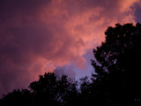 Sunset Light on Gathering Storm Clouds