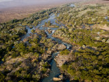 Cessna Above Trees Along the Banks of the Kunene River