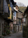 Half-Timbered Houses Line the Cobblestone Streets of La Alberca