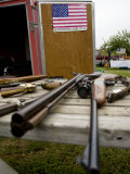Firearms for Sale at an Outdoor Flea Market