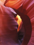 Beautiful Striated Eroded Rock in Antelope Canyon