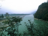 Buy Minjiang River Flows Past Temple Near Chengdu, China at AllPosters.com