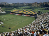 Spectators Crowd Grandstands During 1950 Davis Cup Tennis Competition