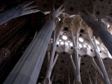Buy Looking Up in the Interior of the Sagrada Familia Cathedral by Gaudi at AllPosters.com