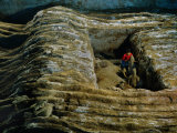 Buy Archaeologist Cleans Dirt from Terra Cotta Soldier Surrounded by Roof at AllPosters.com