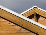 Detail of Snow and Ridgeline of a Cabin