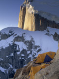 Twilight View of Shoulder Camp, Located at 18,500 Feet on Nameless Tower