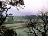 Buy Temple Stands Beside Minjiang River, an Amazing Irrigation System at AllPosters.com