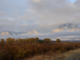 Clouds Cover Mt. Moran in Grand Teton National Park