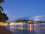 Night Light and Lightning Storm Clouds over Zihuatanejo Bay