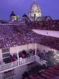 Buy Musicians Entertain a Party on a Balcony in Cartagena, Colombia at AllPosters.com