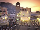Piazza Umberto, Town Center Promenade with a View of Anacapri