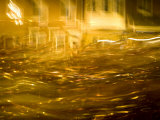 Abstract Light Trails During Night-Time Mummer's Parade