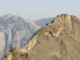 Tourist Enjoying a View of the Sierras Atop 6,725-Foot Moro Rock