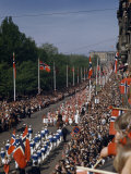Buy Groups of Schoolchildren March to Royal Palace on Constitution Day at AllPosters.com