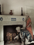 Buy Man and Woman Stand in Front of a Fireplace in Monticello at AllPosters.com