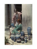 Buy Two Newcomb Art Students Examine Some Ceramic Pots at AllPosters.com