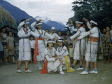 Buy Costumes of Dancers Contrast with Everyday Clothes of Onlookers at AllPosters.com