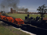 Buy Train Loaded with Corn Pickers Leaves International Harvester Factory at AllPosters.com