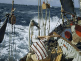 Buy Man Takes Photographs of Rough Seas from Deck of Pitching Boat at AllPosters.com
