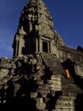 Angkor Wat Temple Complex with Ornate Relief Work on Buildings