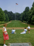 Buy Tourists Overlook Grassy Mall Leading to Nancy Hanks Lincoln's Grave at AllPosters.com