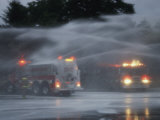 Water Jets Christen a New Fire Truck in New Jersey