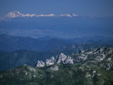 Castle Crags with Snow Dusted Lassen Peak in the Distance