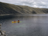 Buy Scientists Spread Green Dye in a Crater Lake to Find Hidden Outlets at AllPosters.com