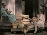 Buy Ancestor of the Choctaws Sits Weaving Baskets with a Child at AllPosters.com