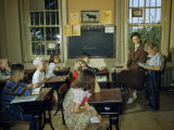 Buy Boy in Front of Classmates Reads Aloud under Teacher's Watchful Gaze at AllPosters.com