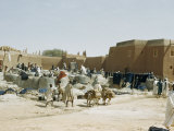 Buy Pedestrians Pass Dyers' Yard Where Indigo Cloth Dried in the Sun at AllPosters.com