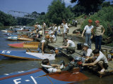 Buy In Helmets and Life Jackets, Men Prepare Speed Boats for July Races at AllPosters.com