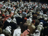Buy Kneeling Men Fill a Square Near a Mosque for Friday Prayers at AllPosters.com