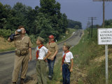Buy Boys Scouts Hiking Rural Road Watch Scout Master Drink from Canteen at AllPosters.com