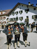 Men in Square Wear Traditional Clothing to Honor Patron Saint