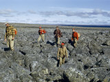 Buy Scientists Struggle to Cross Boulder Field Surrounding Crater Lake at AllPosters.com
