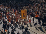 Buy Schoolgirls Carry School Banner in Constitution Day Parade at AllPosters.com