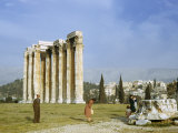 Buy People Wander Amid Ruins of the Temple of the Olympian Zeus at AllPosters.com