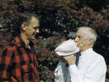 Buy Man Blows Conch Shell Used as Horn by Ancestor in American Revolution at AllPosters.com