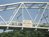 Buy People Stand on a Bridge over Susquehanna River and Wave at AllPosters.com