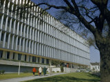 Buy Modern Office Building's Facade Is Composed of Windows and Louvers at AllPosters.com