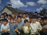 Buy Smiling Children Bunch Together for a Group Portrait at AllPosters.com