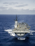 Aircraft Carrier Increases Speed before Launching Panther Jets