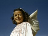 Buy Portrait of a Girl Dressed Up as an Angel for an Easter Procession at AllPosters.com