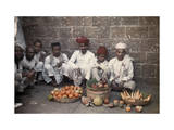 Buy Group of Fruit Merchants Present their Food on a Street in Bombay at AllPosters.com