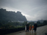 Buy American Midshipmen Walk Schoolgirls Past a Park on Misty Day at AllPosters.com